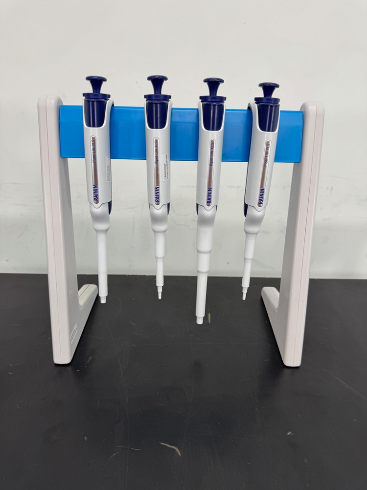 Image of Rainin Pipet-Lite XLS Single Channel Pipettes w/Stand - Quantity 4